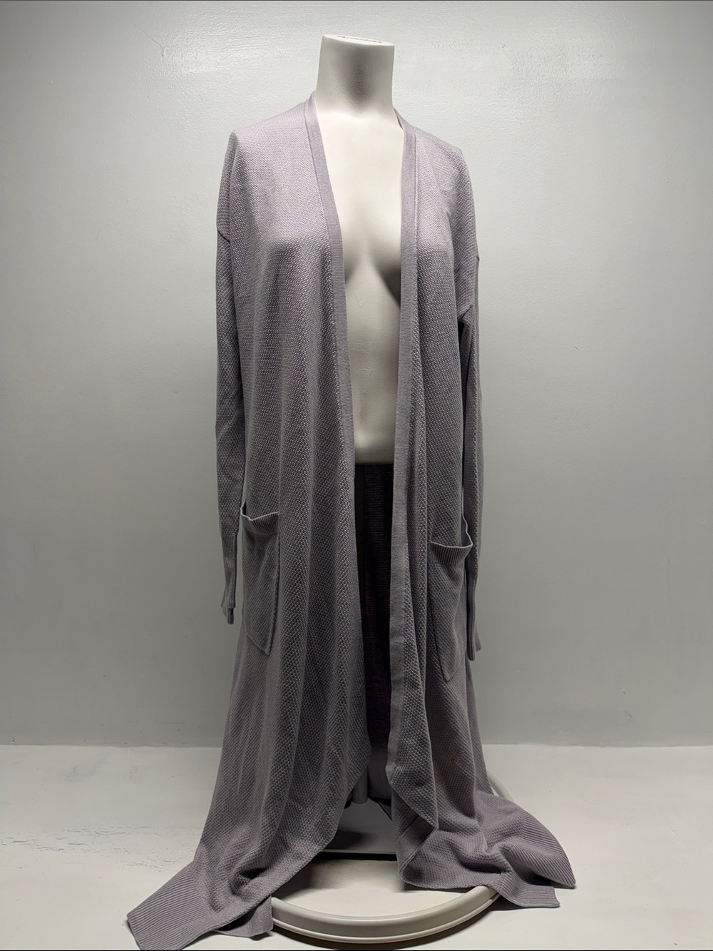 Lululemon Lunar Lengths Wrap Sweater Cashmere Knit Textured Purple Size Small